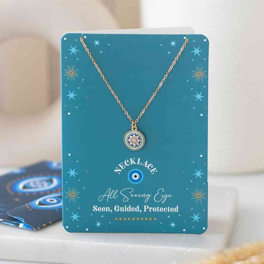 Something Different - All Seeing Eye Karte mit Halskette - Blau